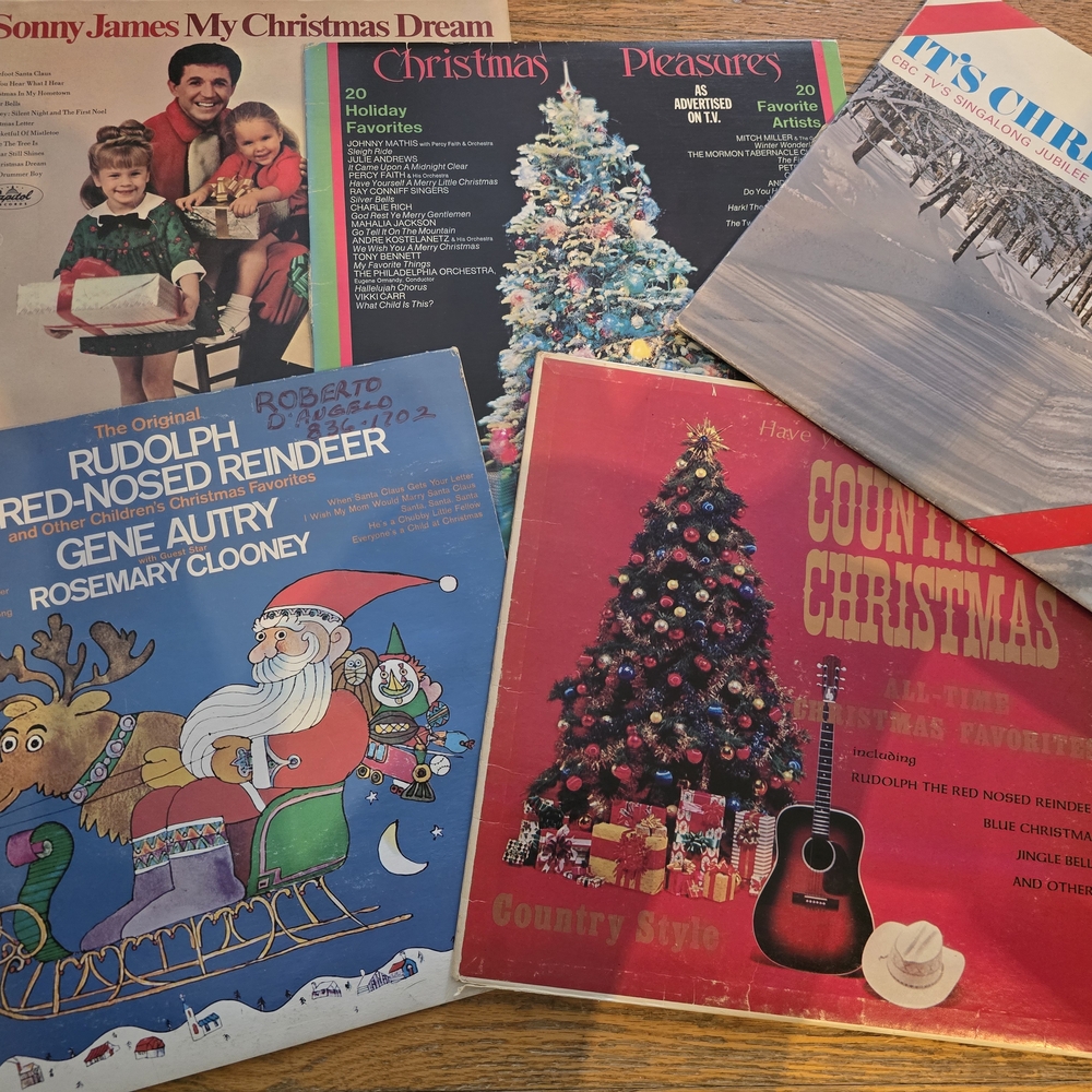 Vintage Christmas Vinyl Record Collection